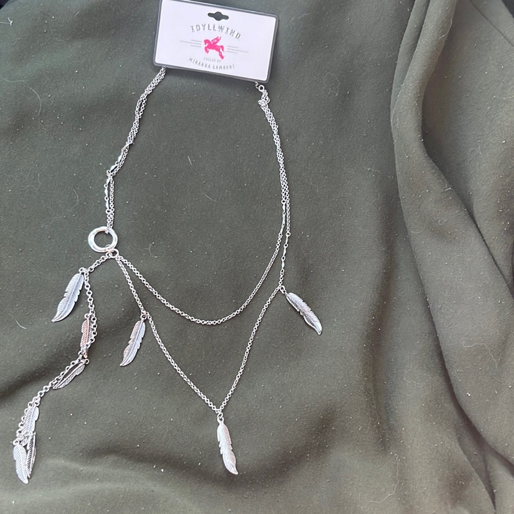 Idyllwind by Miranda Lambert silver feather necklace